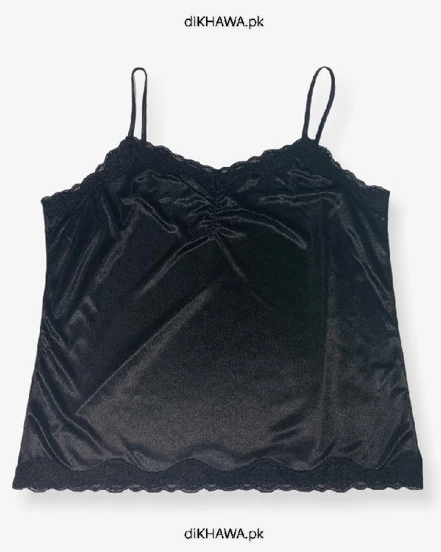 Sexy high - low dresses with a daring frontImported Stocklot Branded Cotton Nightwear Women Floral Lace Short Mini Nightdress Nighties