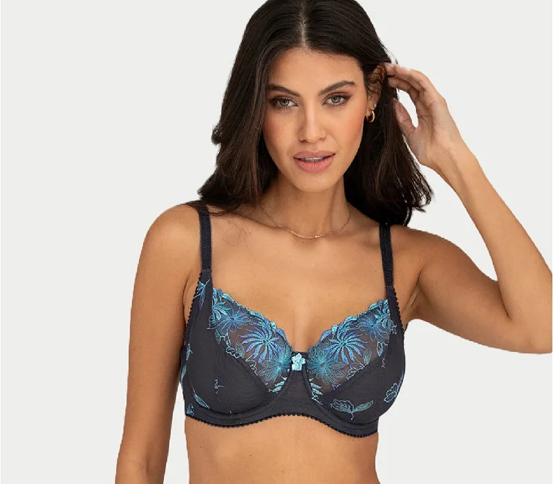 Women's Lingerie with Soft Cup Bras7702 POUR MOI ST TROPEZ SLATE/BLUE