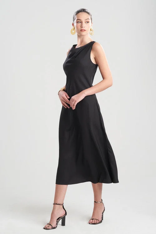 Strappy sexy mini dresses for a night outCotton Silk Bias Cowl Dress