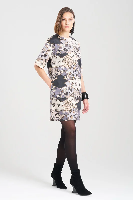 Beaded sexy dresses for added sparklePatchwork T-Shirt Shift Dress