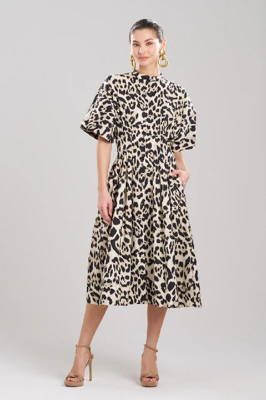 Ruffled sexy dresses for a playful lookJaguar Cotton Poplin Pleated Shirt Dress