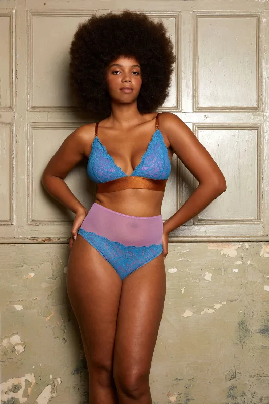 Women's Tummy Control LingerieDorothee Lace Triangle Bra | Blue