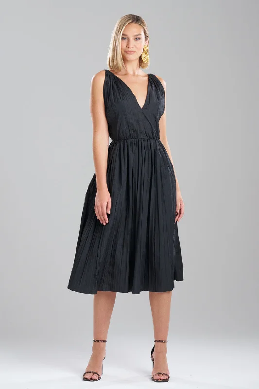Lace - covered sexy dresses for a feminine allureTaffeta Plisse A-line Dress