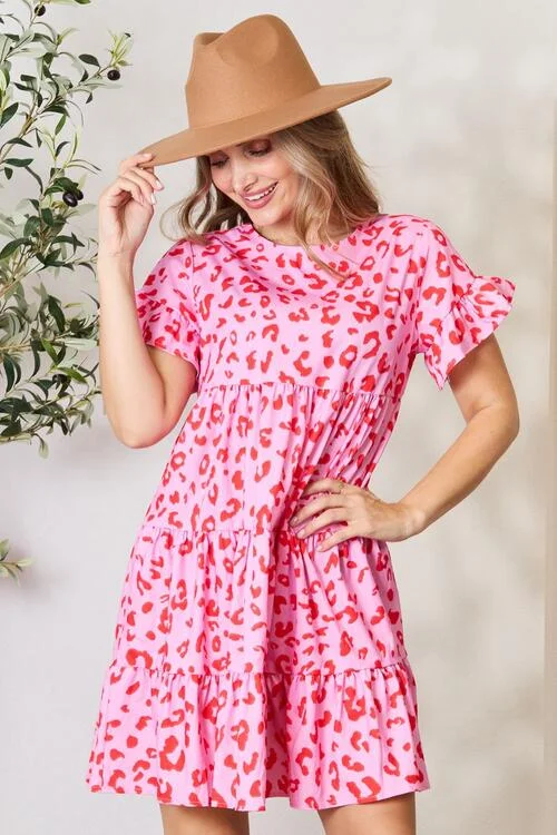 Sexy dresses with cut - outs on the sideDouble Take Short Flounce Sleeve Tiered Dress Sexy dresses with cut - outs on the sideDouble Take Short Flounce Sleeve Tiered Dress