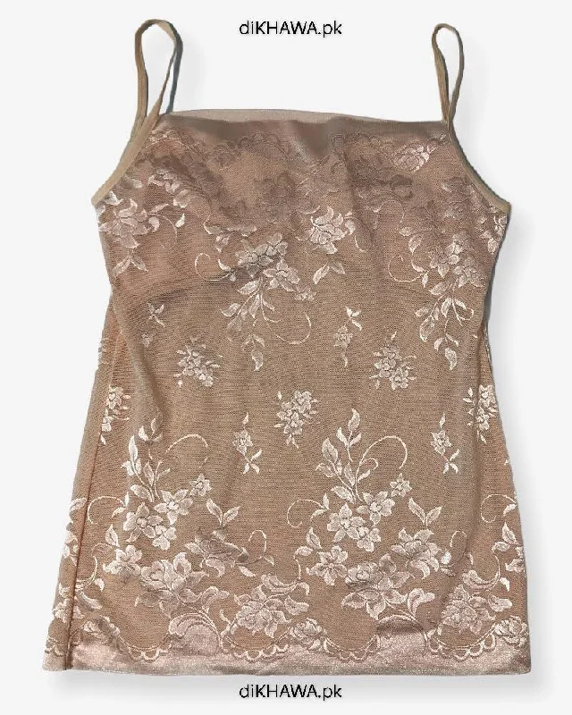 High - necked sexy dresses with a low - back detailImported Stocklot Branded Nightwear Women Floral Lace Short Mini Nightdress Nighties