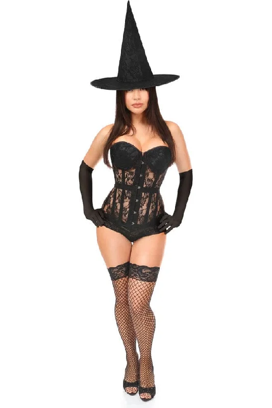 Women's Cosplay Lingerie with AccessoriesSexy Three Piece Witchcraft Vixen Corset Costume