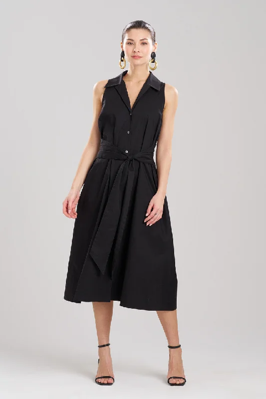 Tiered sexy dresses for a flouncy and feminine appearanceCotton Poplin Halter Button Down Shirtdress