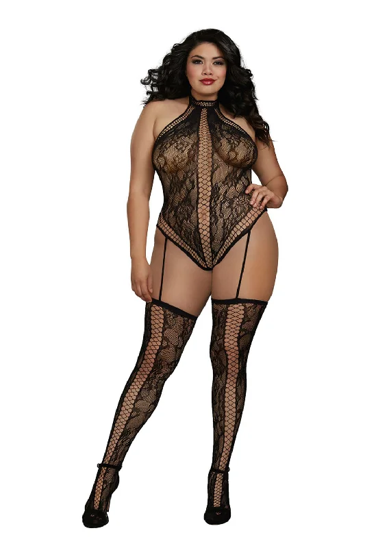 Dance - wear stockings for performancesTeddy Bodystocking - Queen Size - Black