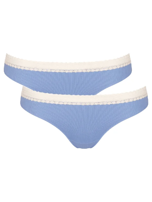 Women's High Waist Lingerie Bodysuits GO Ribbed Brazil (2 Pack)