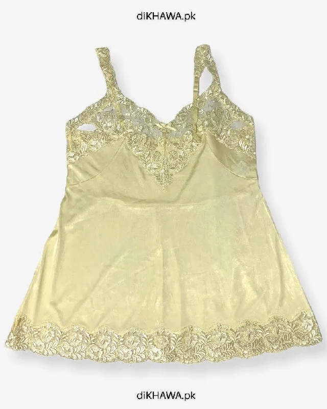Sexy prom dresses for a memorable nightImported Stocklot Branded Cotton Nightwear Women Floral Lace Short Mini Nightdress Nighties