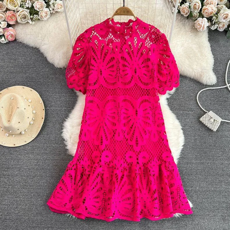 Sexy wrap dresses with a cinched waistAnfisa Crochet Dress