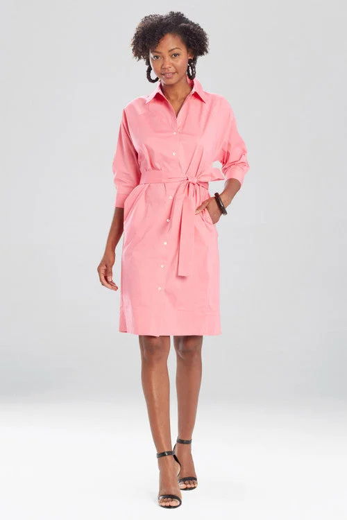 Asymmetrical - hemmed sexy dresses for a modern styleCotton Poplin Cocoon Shirtdress