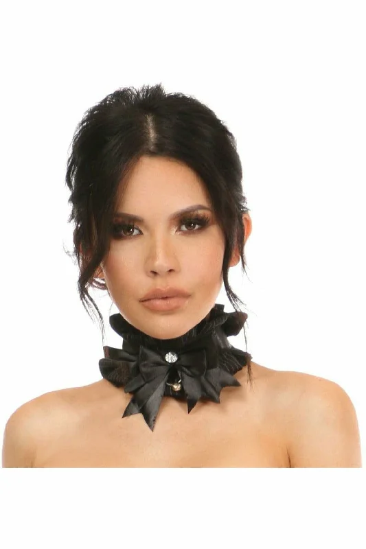 Women's Fantasy Lingerie for Cosplay EventsSexy Pinstripe Costume Choker