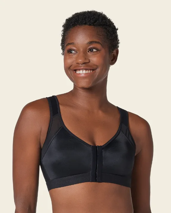 Nude Color Lingerie for Women011473 LEONISA WIRELESS POSTURE CORRECTOR BRA BLACK