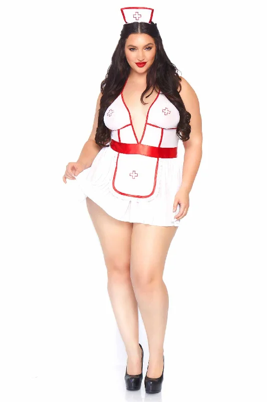 Catgirl Cosplay Lingerie for Women3 Piece Nightshift Nurse Costume Set