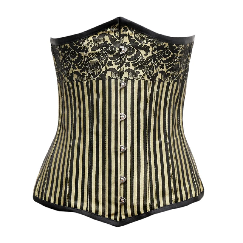 Burlesque - inspired bustiers for a performance lookCianni Black Gold Brocade Underbust Corset