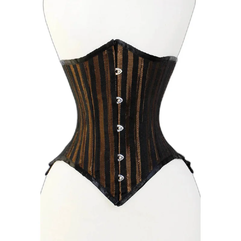 Sports - influenced bustiers with mesh panelsBrown lace up corset - Under bust Lacemade corset