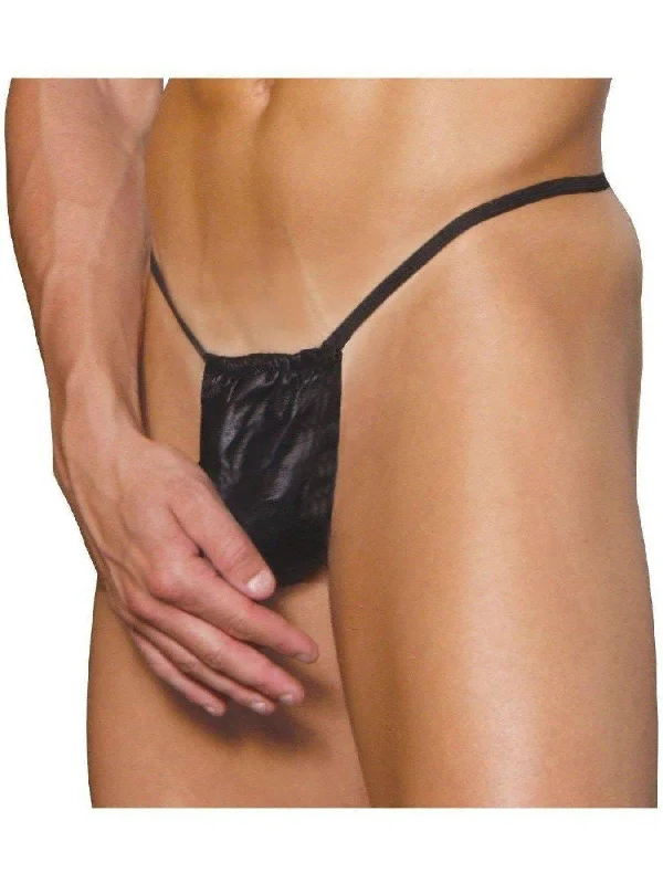 Comfortable Cotton Lingerie for Women Elegant Moments L9123 Men's Leather Pouch with Open Front