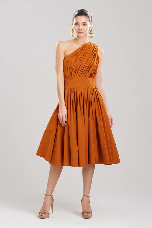 Sexy Christmas dresses for a festive occasionTaffeta One Shoulder Pleated Dress