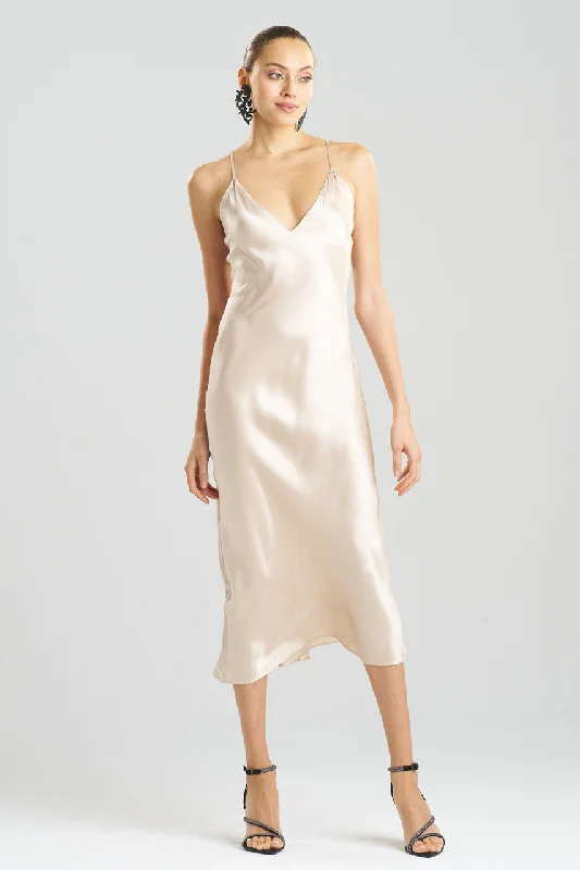 Eco-Friendly Organic Lingerie for Women Key Essentials V-neck Silk Gown