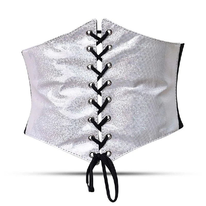 Multicolored bustiers with a vibrant and playful designSilver corsets waist trainer - corset belt