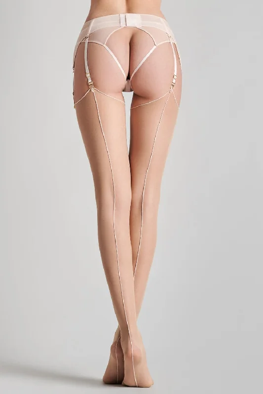 Dance - wear stockings for performancesNude Cut & Curled Pink Seam Stockings 20 Denier