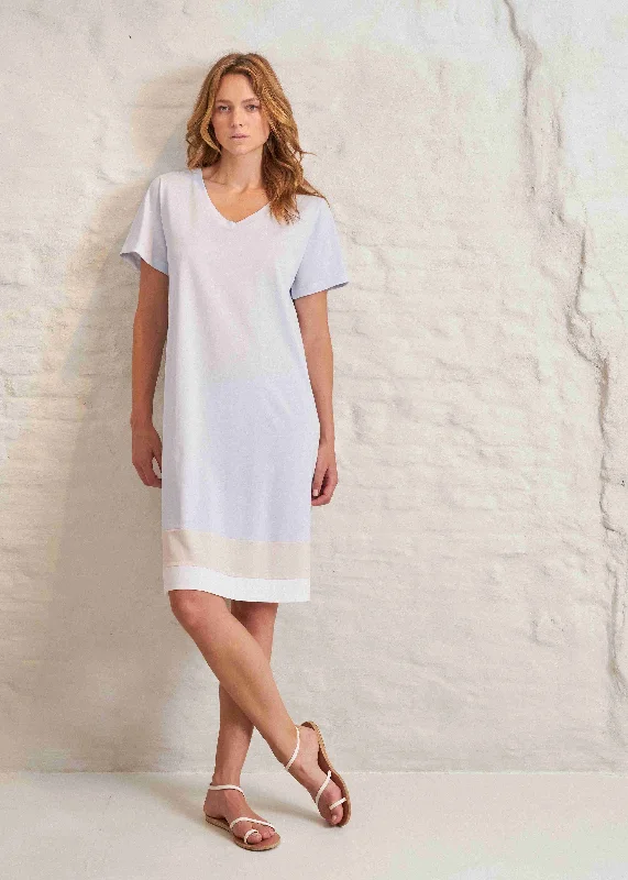 Women's Lingerie with Embroidery DetailsPluto - Janie Nightgown | Soft Blue