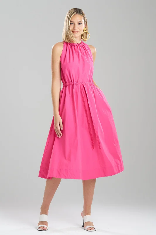Halter - neck sexy cocktail dresses for a formal eventTechno Poplin Dress