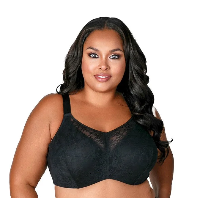 Women's Lingerie for Romantic Evenings2101 ELILA FLORAL LACE CAMI BRA BLACK