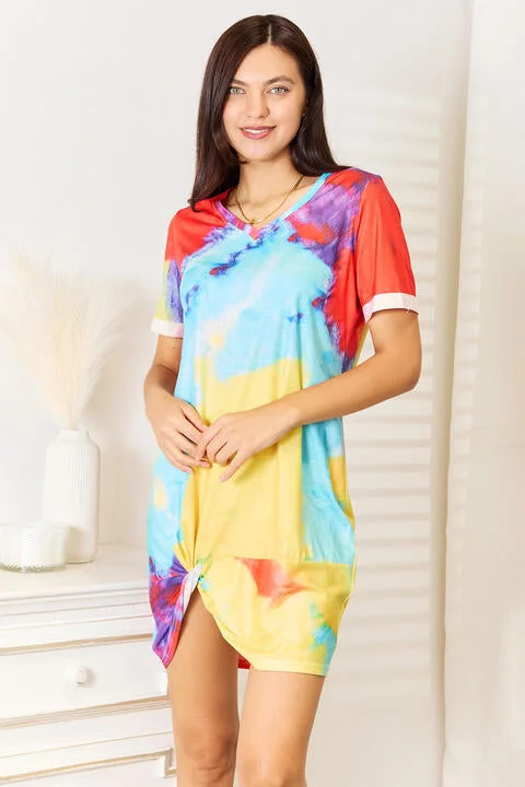 Sexy New Year's Eve dresses for a glamorous countdownDouble Take Tie-Dye V-Neck Twisted Dress Sexy New Year's Eve dresses for a glamorous countdownDouble Take Tie-Dye V-Neck Twisted Dress