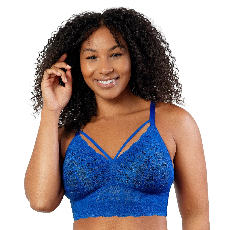 Women's Lingerie with Soft Cup BrasPARFAIT MIA LACE BRALETTE: SAPPHIRE