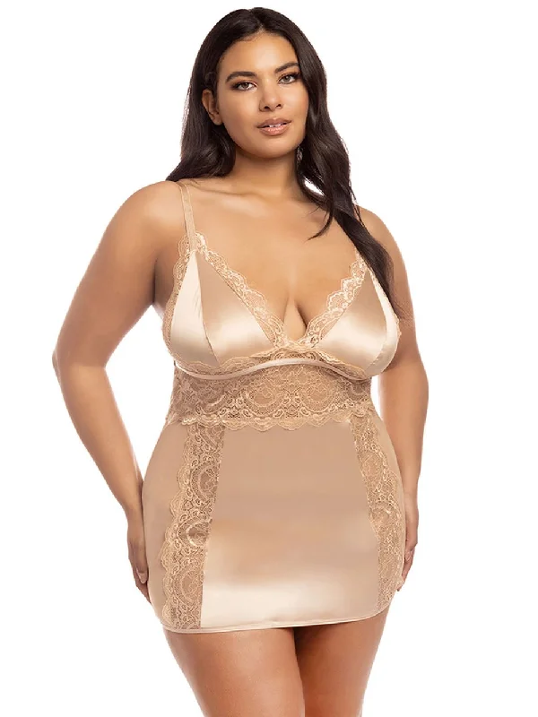Chiffon sexy dresses for a flowy and elegant appearanceCurvy Laura Satin Babydoll Dress