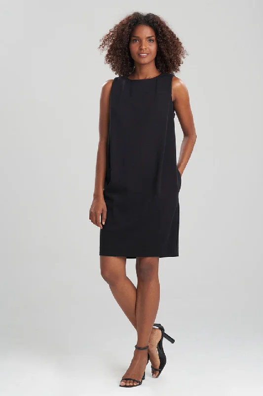Beaded sexy dresses for added sparkleLight Weight Ponte Pleated Shift Dress