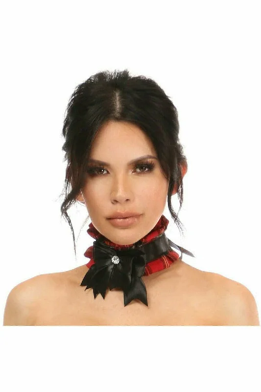 Sexy Nurse Cosplay Lingerie OutfitSexy Red Plaid Costume Choker
