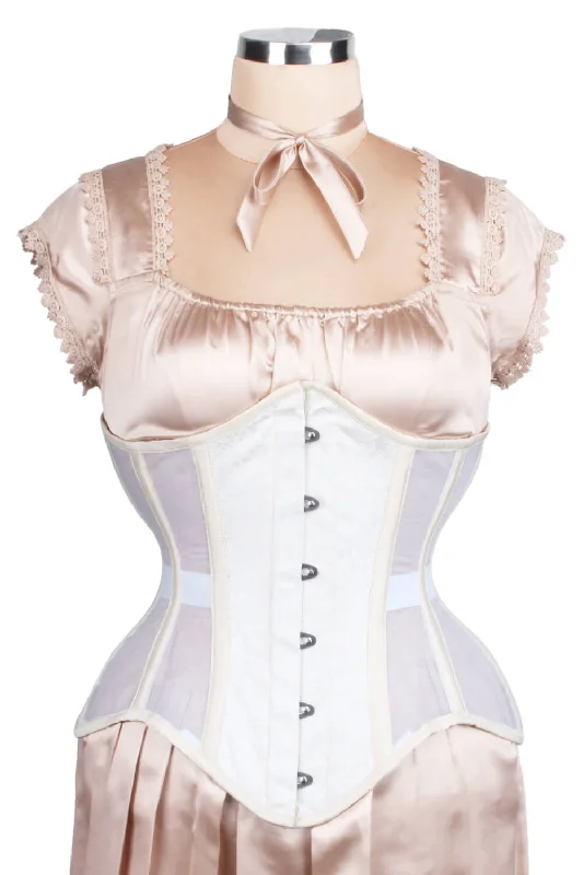 French - style bustiers for a romantic lookBirdena Mesh with Ivory Brocade Underbust Corset (ELC-501)