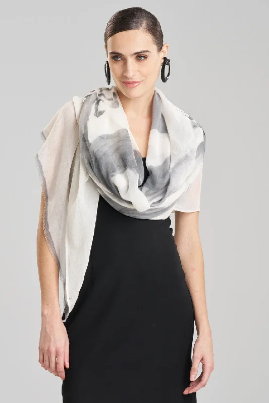 Vintage Inspired Lingerie for Women Ink Dragon Printed Scarf