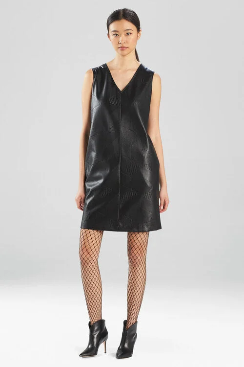 Sexy dresses with cut - outs on the sidePrism Faux Leather V-Neck Dress