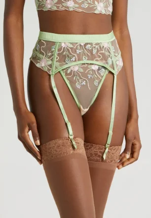 Women's Lingerie with Built-in ShapewearKILO BRAVA GARTER BELT: DOLL FLORAL