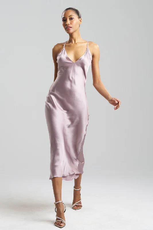 Luxury Lingerie for Special Occasions Key Essentials V-neck Silk Gown
