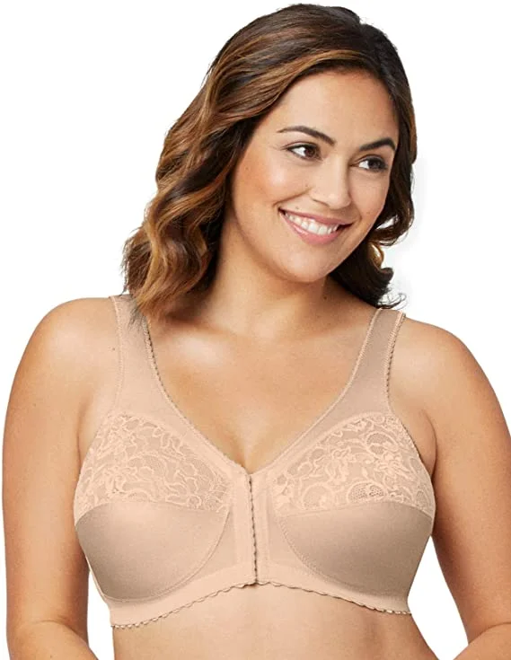 Comfortable Cotton Lingerie for WomenGlamorise 1200, Magic Lift Full Figure Front Hook Bra Comfortable Cotton Lingerie for WomenGlamorise 1200, Magic Lift Full Figure Front Hook Bra