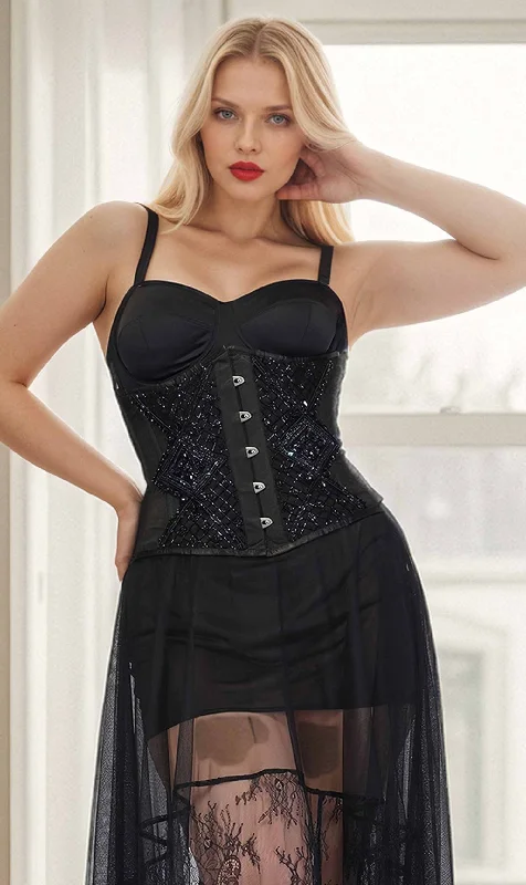 Wedding - style bustiers for bridesmaids or special eventsJessica Black Lace Overlay Couture Corset
