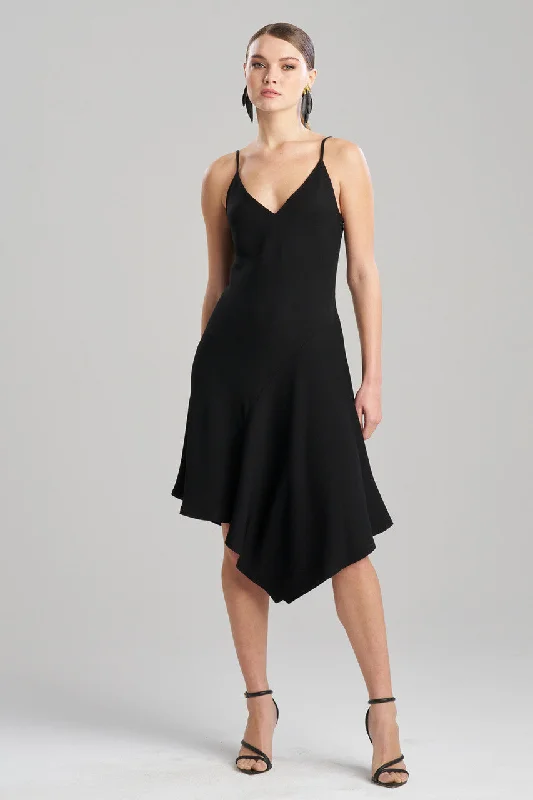 Denim - inspired sexy dresses for a casual - yet - sexy vibeStretch Crepe Asymmetric Dress Denim - inspired sexy dresses for a casual - yet - sexy vibeStretch Crepe Asymmetric Dress