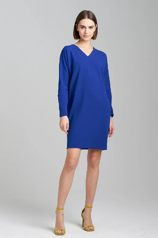 Black sexy dresses for a classic and sophisticated lookSolid Knit Crepe Wedge Dress