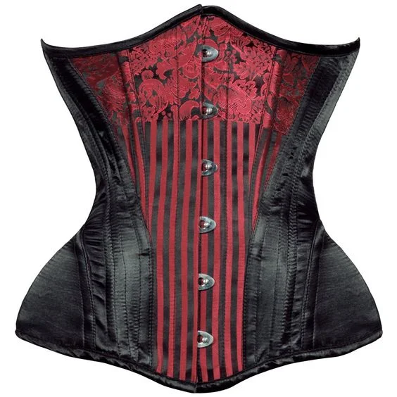 Striped corsets for a preppy and nautical vibeJotta Gored Hipped Waist Training Corset