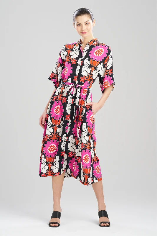 Sexy high - low dresses with a daring frontTalitha Crepe A-Line Belted Shirtdress