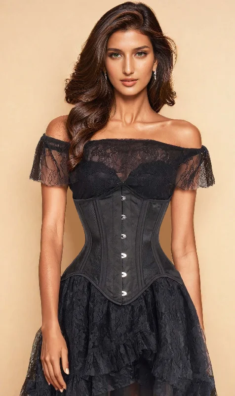 Vintage - style women's bustiers with lace and bowsVerve Mesh with Brocade Waist Trainer Corset (ELC-501)