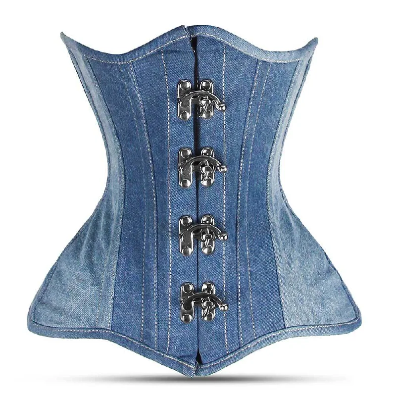 Wedding - style bustiers for bridesmaids or special eventsPlus size denim corset top -  Under Bust Corset