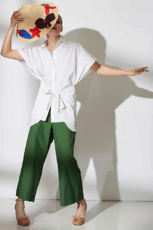 Women's Satin Sleepwear Lingerie Cotton Poplin Kimono Wrap Shirt