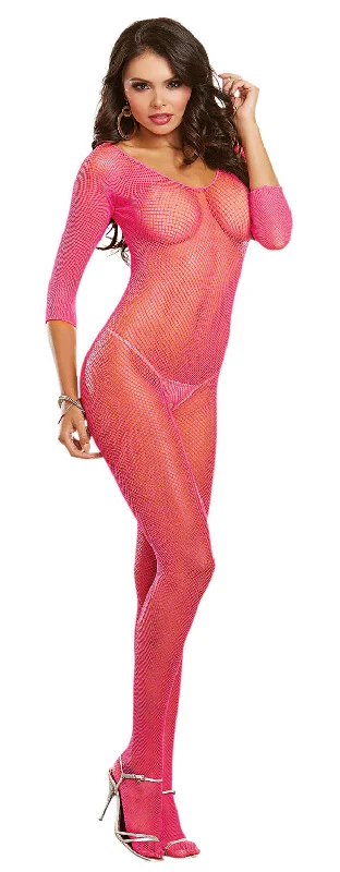 Black stockings for a versatile and classic lookBodystocking - One Size - Neon Pink