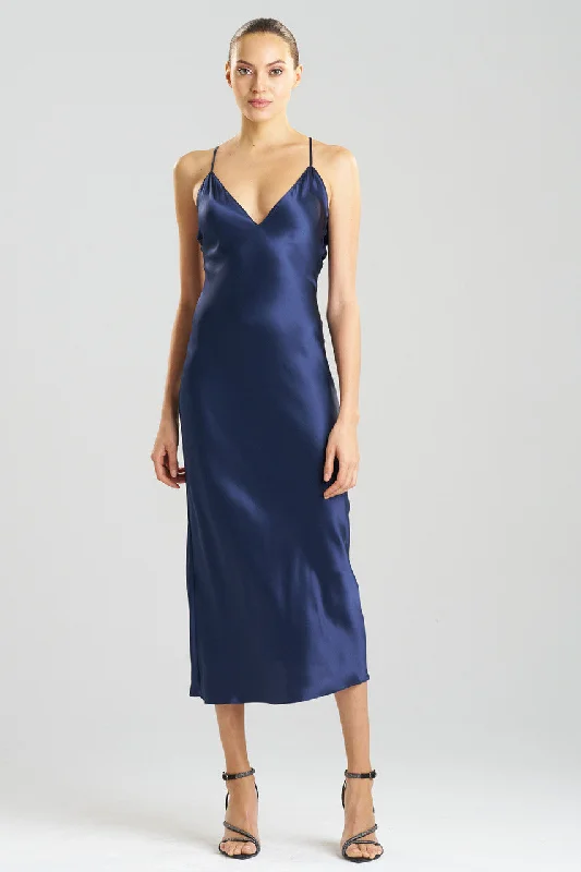 Women's Bridal Lingerie Collection Key Essentials V-neck Silk Gown
